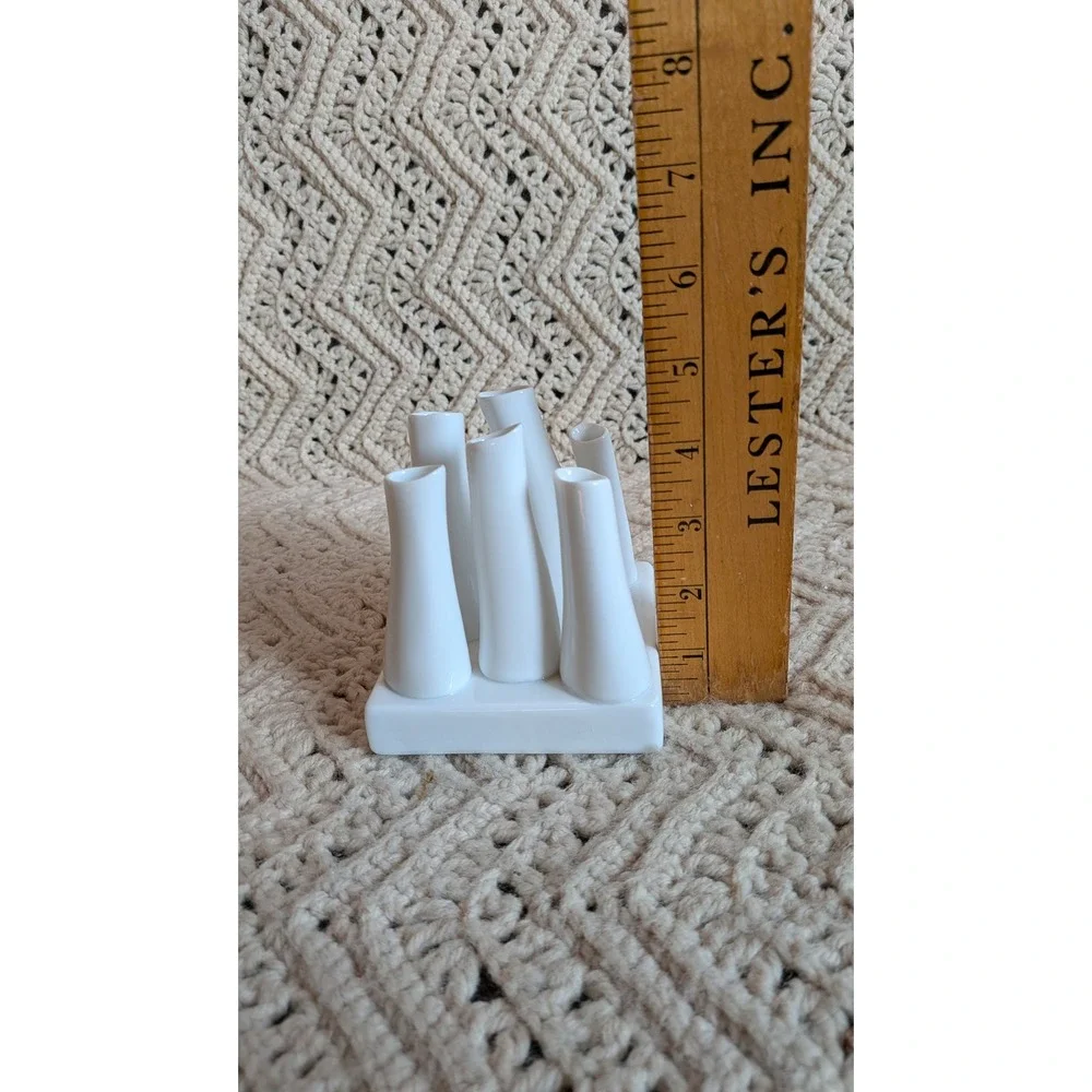 SIA Home Fashion White Ceramic Multi Stem Bud Vase Spiragoya 705204 Modern Decor